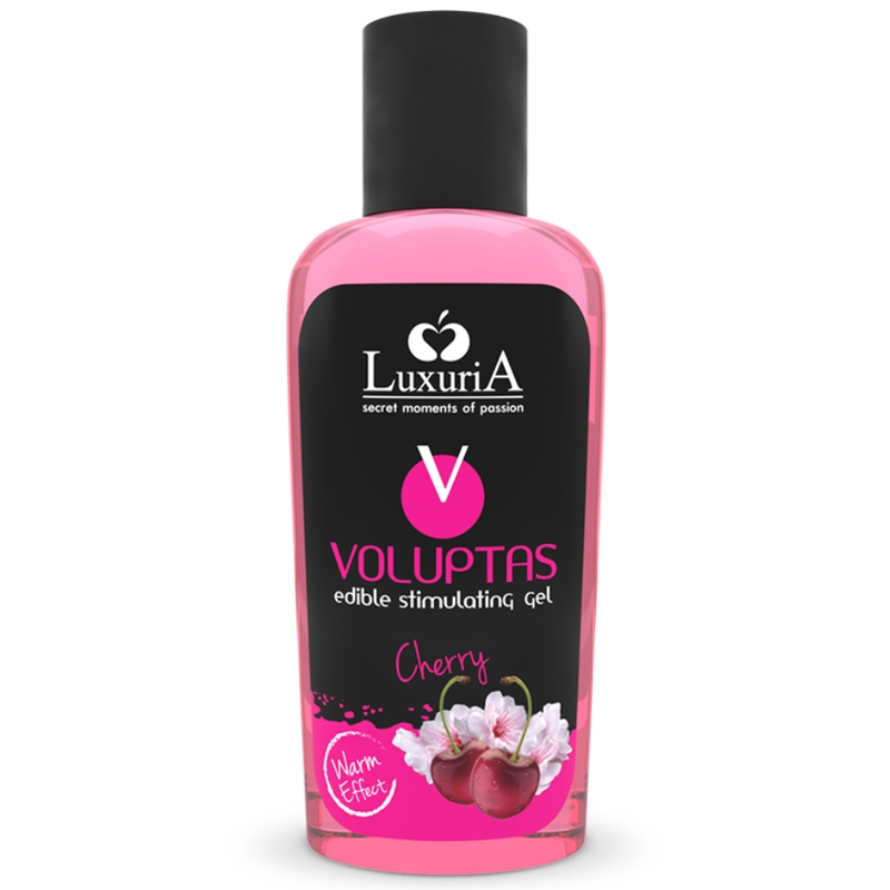 Intimateline Luxuria Voluptas jedlý masážní gel s třešňovou příchutí