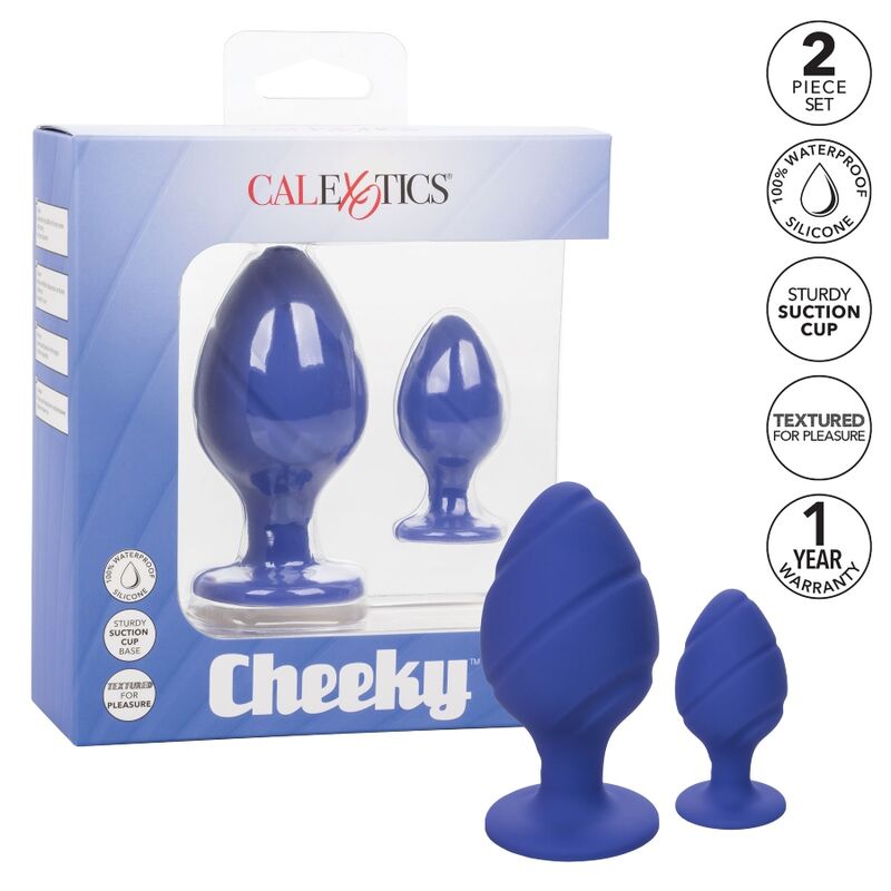 Anální kolík CalExotics Cheeky s přísavkou, fialový