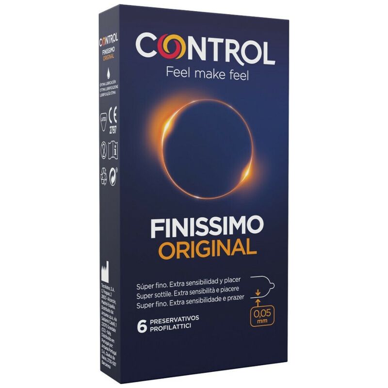 Tenké kondomy CONTROL Finissimo Original, 6 kusů