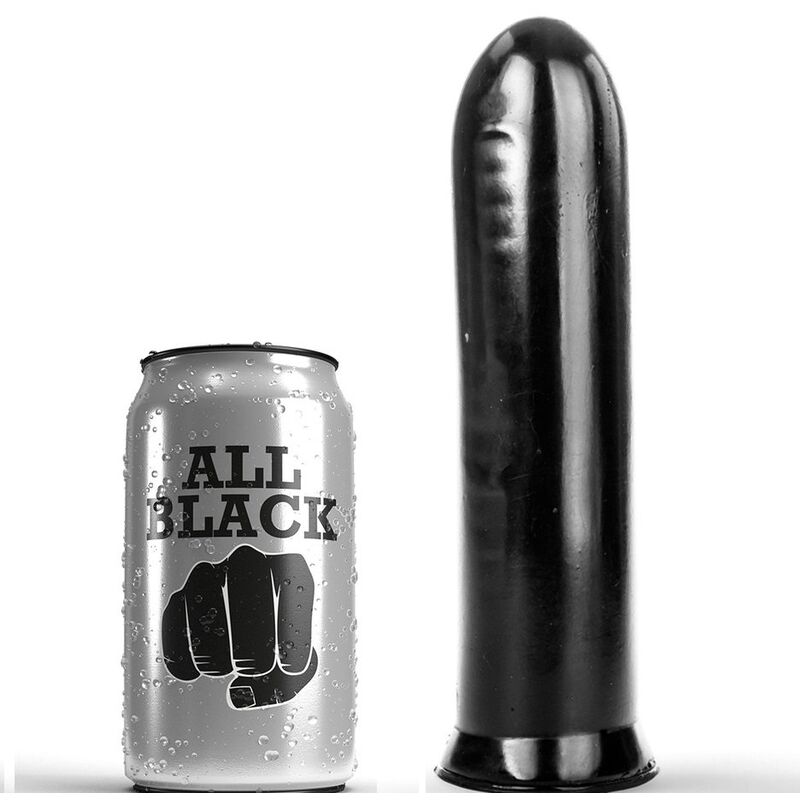 ALL BLACK dildo 19 cm, černé