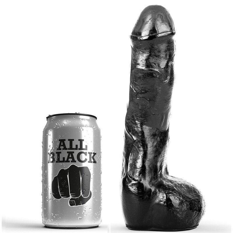 ALL BLACK realistické dildo pro anální použití
