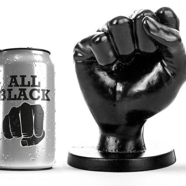 ALL BLACK anální kolík ve tvaru pěsti, 14 cm