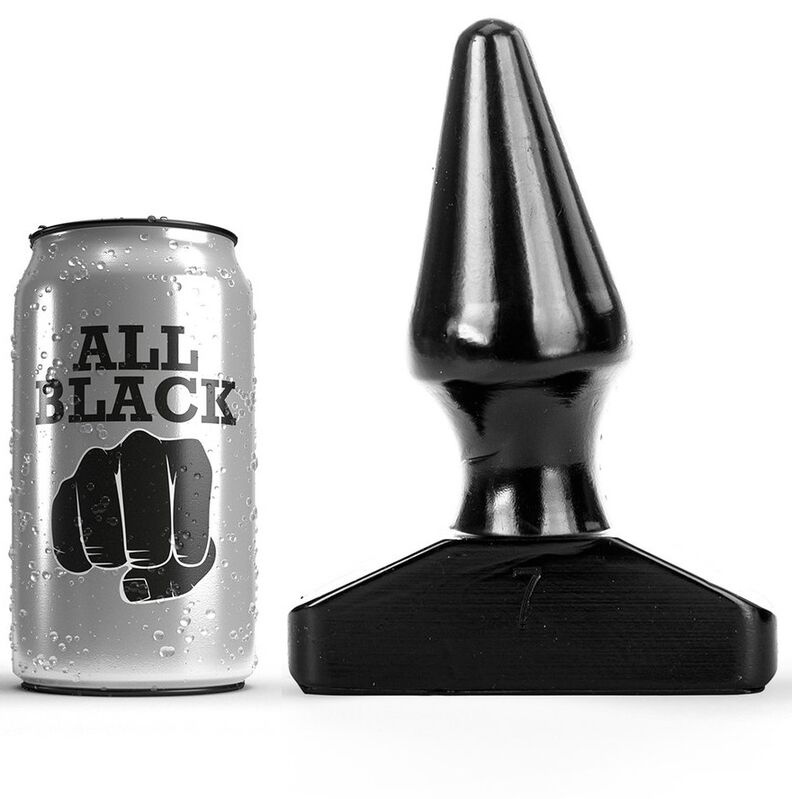 Anální kolík ALL BLACK z PVC, 16 cm