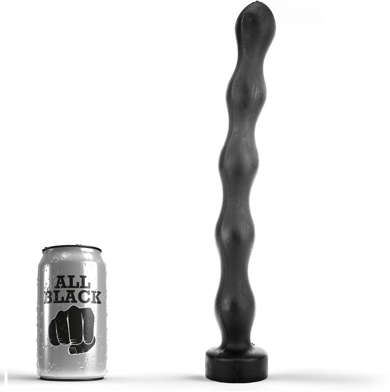 ALL BLACK anální kolík s pěti stupni, 32 cm