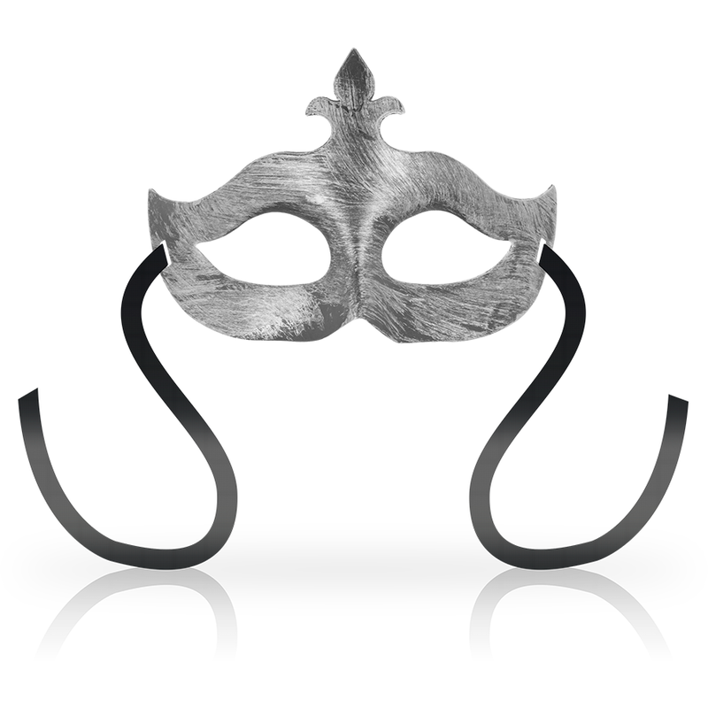 OHMAMA maska na oči Fleur de Lis, stříbrná
