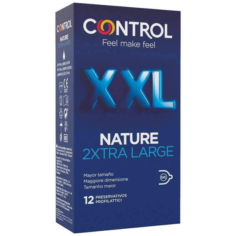 Velké kondomy Control Nature XXL, 12 kusů
