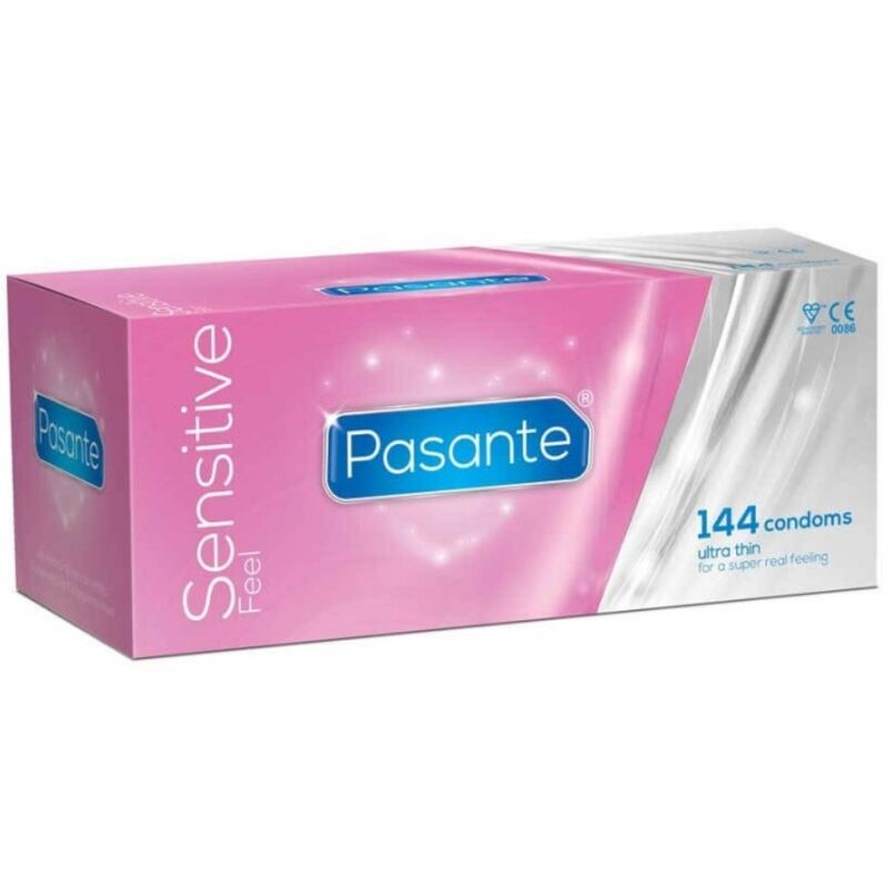 Tenké kondomy Pasante Sensitive Feel, 144 kusů