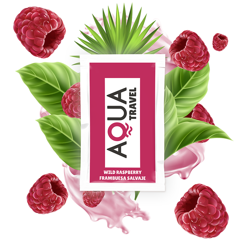 AQUA TRAVEL lubrikační gel s chutí divoké maliny, 6 ml