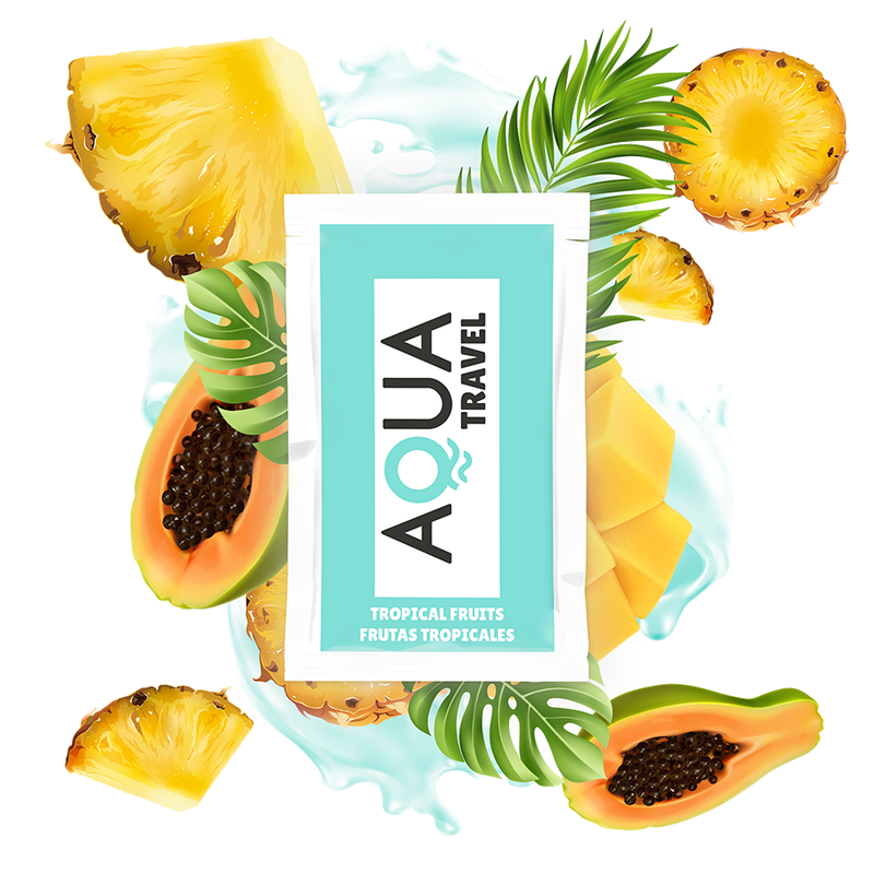 AQUA TRAVEL lubrikační gel s příchutí tropického ovoce, 6 ml
