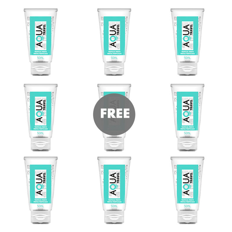 Lubrikační gel na vodní bázi s tropickou ovocnou příchutí, dlouhotrvající, 50 ml AQUA TRAVEL