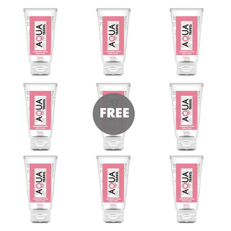 Lubrikační gel na vodní bázi s jahodovou příchutí, 50 ml, dlouhotrvající, ideální pro orální sex AQUA