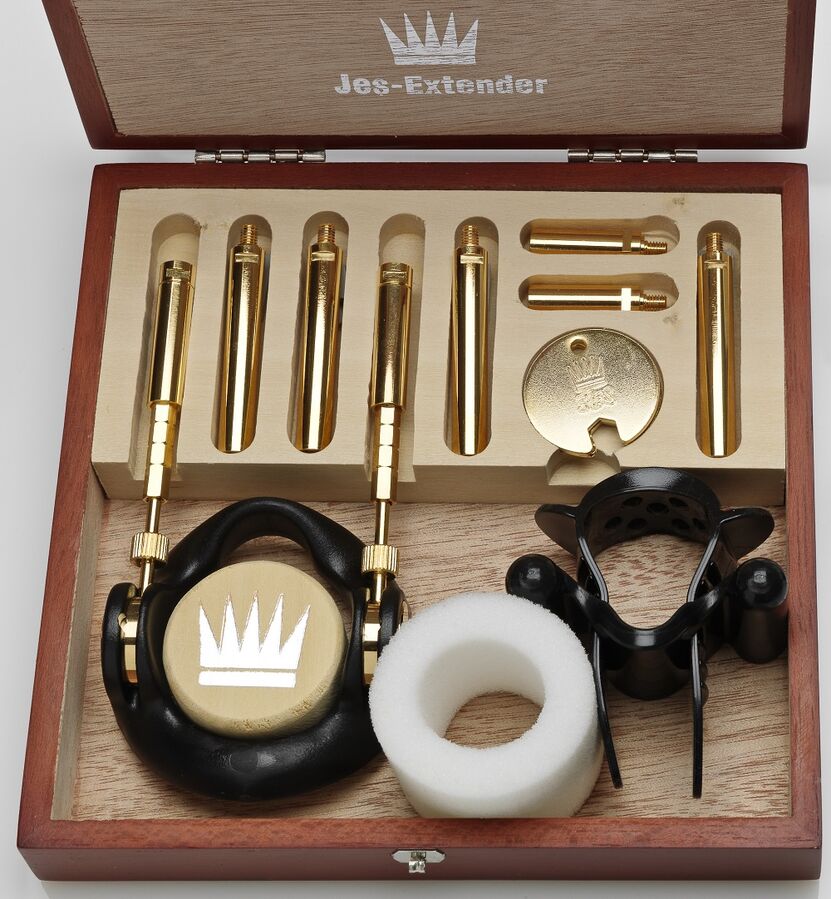 JES-EXTENDER Gold extender na penis se zlacenými detaily
