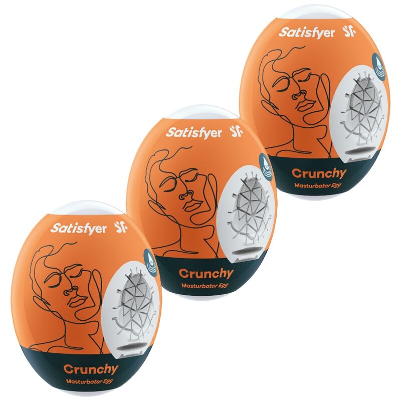 Masturbační vajíčka Satisfyer Crunchy, 3 kusy