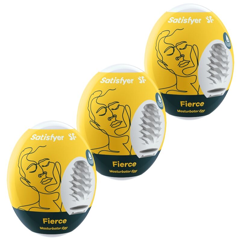Masturbační vajíčka Satisfyer Fierce pro muže, sada 3 kusů