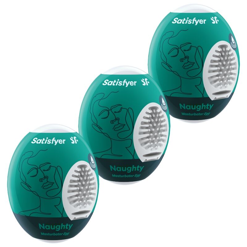 Satisfyer Naughty: 3 pružné masturbační návleky