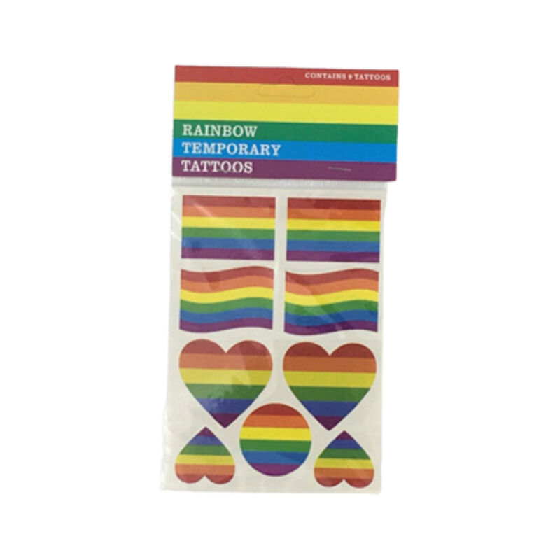 PRIDE tetování s duhovou vlajkou