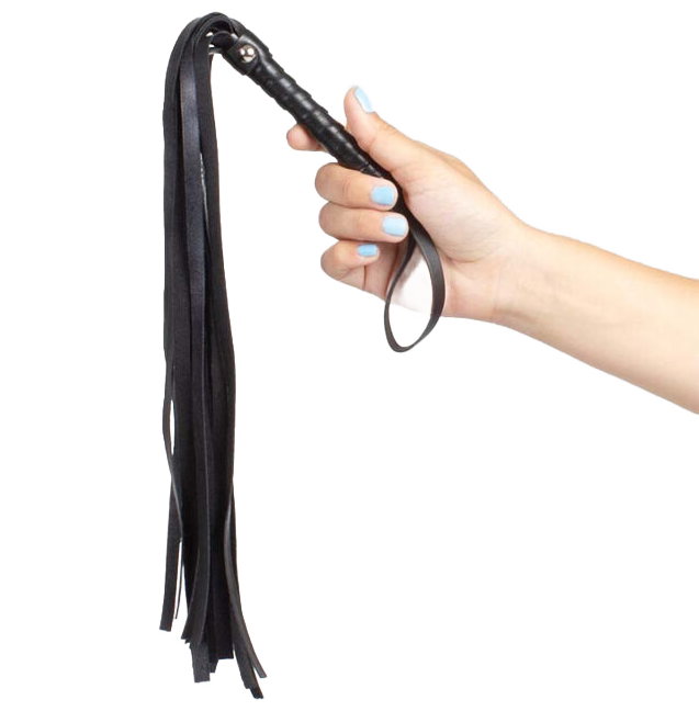 Černý BDSM bič SECRETPLAY, 44 cm