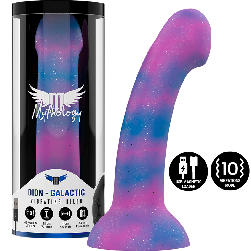 Vibrační dildo na bod G ze silikonu, 18 cm, pro intenzivní stimulaci MYTHOLOGY