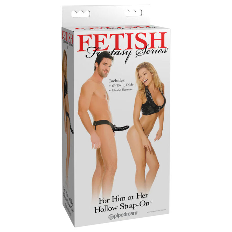 Fetish Fantasy Series Black Dream, připínací souprava s dutým dildem