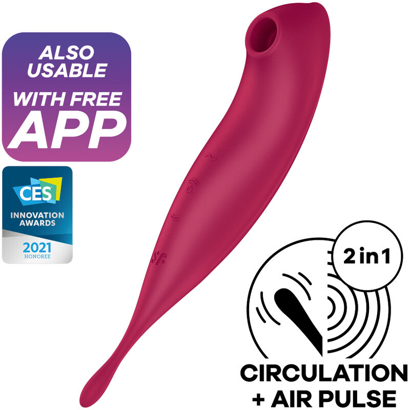 Klitorální vibrátor ovládaný aplikací s tlakovými vlnami a 2 motory pro intenzivní stimulaci SATISFYER