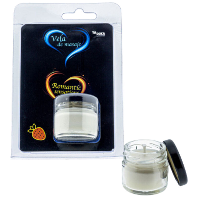 Masážní svíčka TALOKA s jahodovou vůní, 30 ml