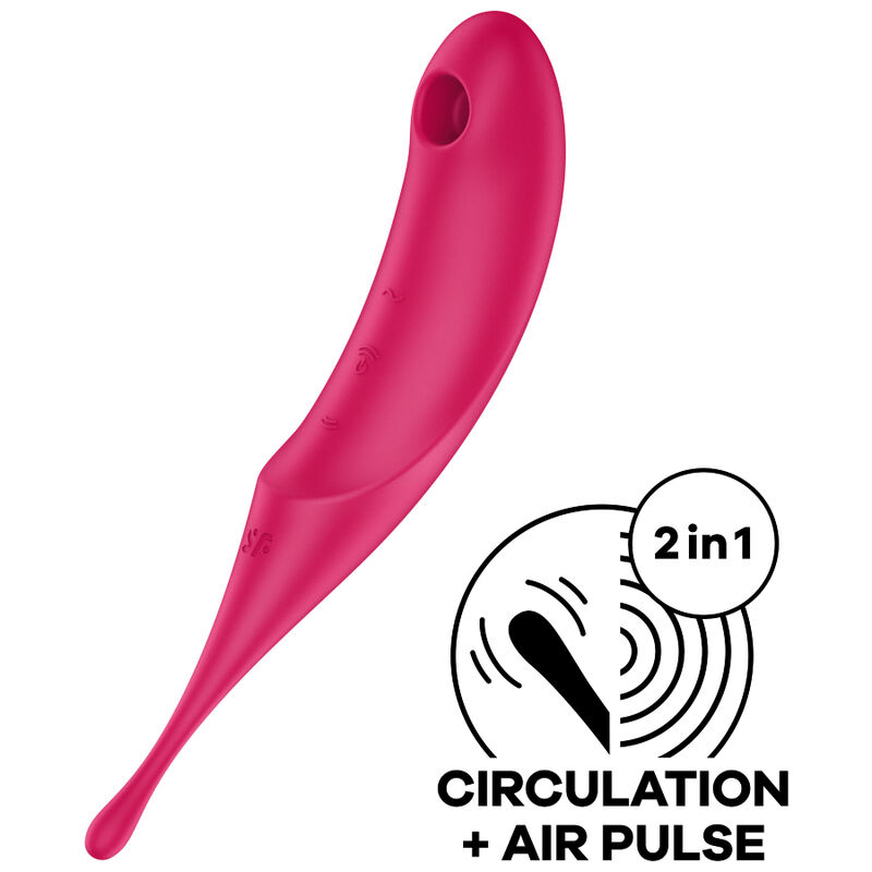 Klitorální stimulátor Air Pulse s vibracemi a dvěma motory SATISFYER