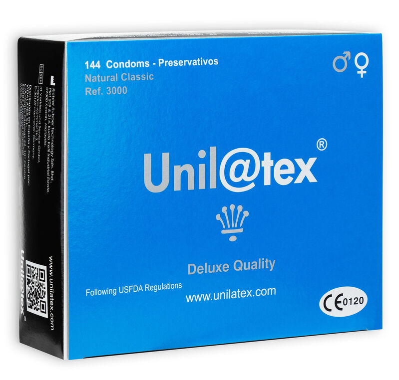 Kondomy UNILATEX Natural Standard, 144 kusů