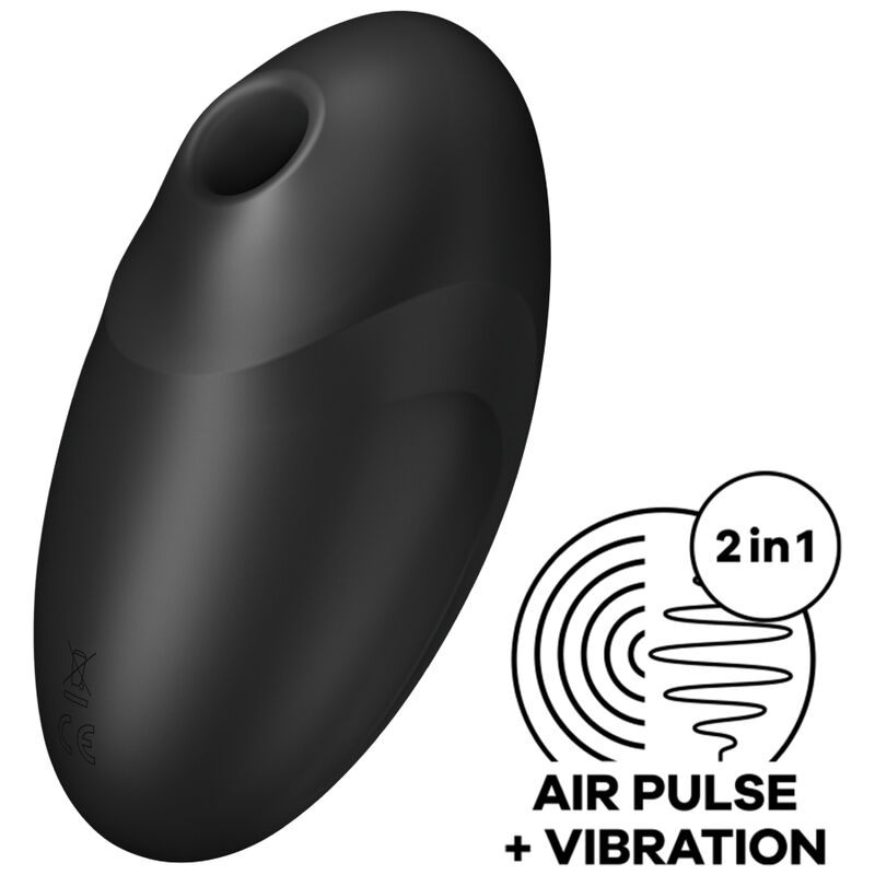 Vibrátor na klitoris a stimulátor vzduchovými pulzy s vibracemi, voděodolný, silikonový SATISFYER
