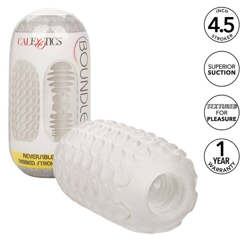 CalExotics Reversible Ribbed Stroker se dvěma texturami