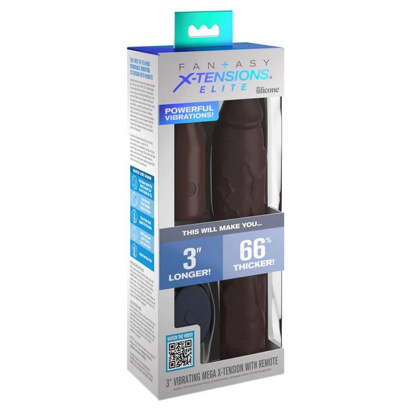 Návlek na penis Fantasy X-Tensions s vibračním prodloužením