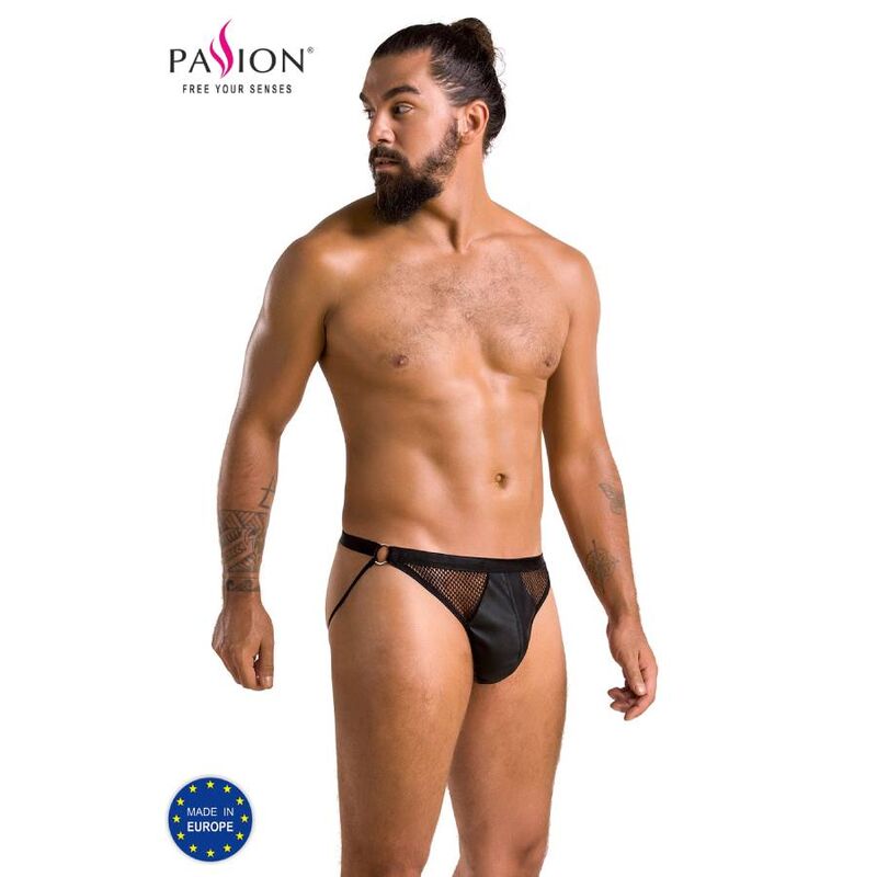 PASSION MEN Luke otevřené pánské slipy, černé, L/XL