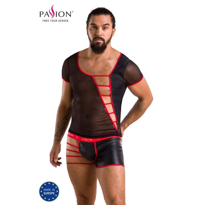 PASSION MEN 055 erotické prádlo pro muže, černé, L/XL