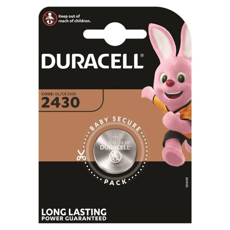 Lithiová knoflíková baterie CR2430 3 V s dlouhou výdrží do dálkových ovladačů a hodinek DURACELL