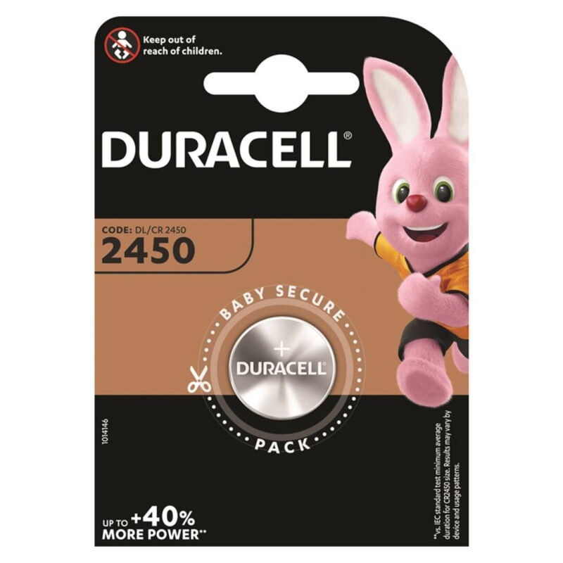 Lithiová knoflíková baterie CR2450 3V s vysokou kapacitou a dlouhou výdrží pro zařízení DURACELL