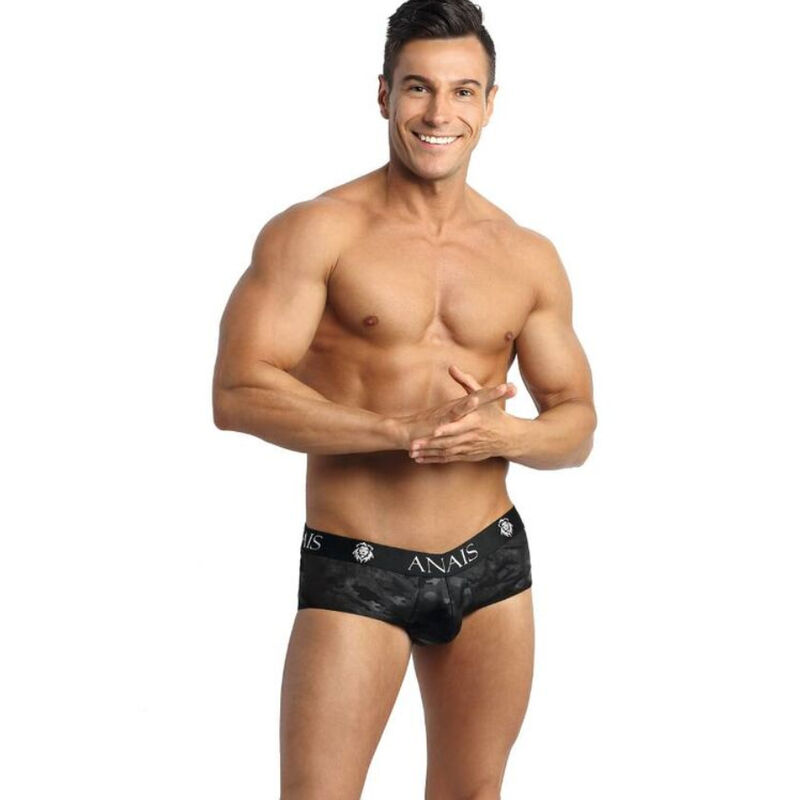 Jockstrap z mikrovlákna s otevřeným zadním dílem a vojenským potiskem ANAIS