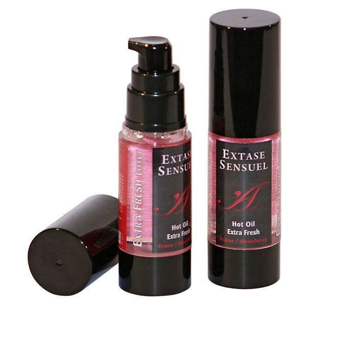 Masážní olej Extase Sensual s jahodovým efektem, 30 ml