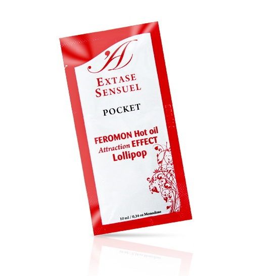 Masážní olej Extase Sensual s hřejivým účinkem, příchuť lízátka, 10 ml