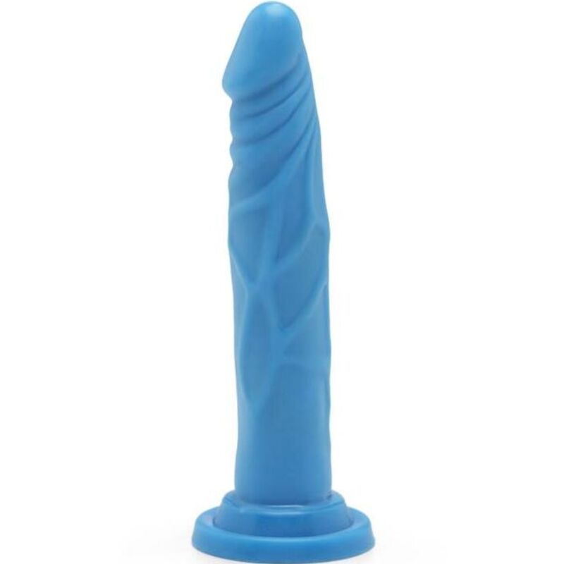 Dildo GET REAL Happy Dicks, modrý, 19 cm