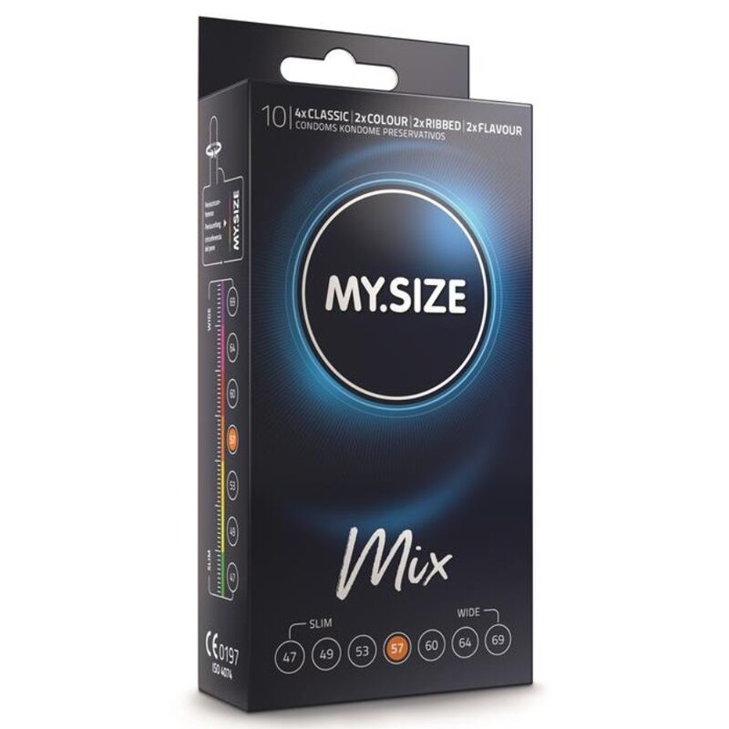 MY SIZE Mix standardní kondomy 57 mm, 10 kusů