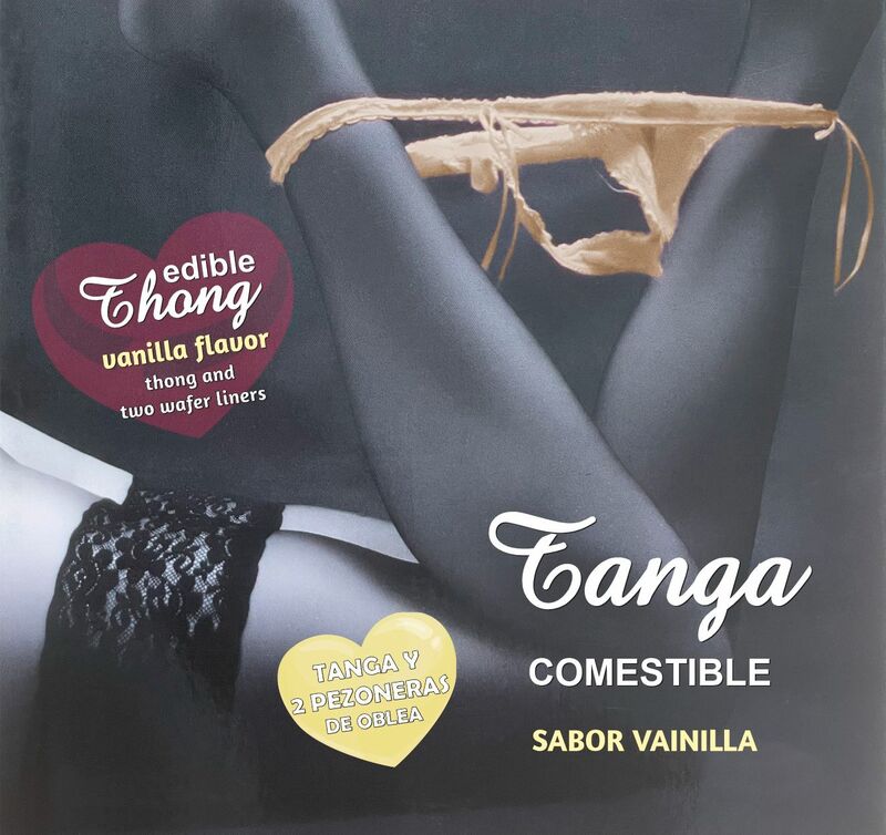 Dámská tanga HOTFLOWERS se dvěma kryty na bradavky, vanilková příchuť