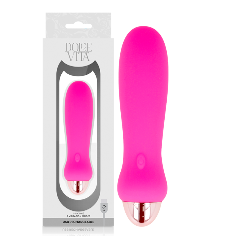 Dolce Vita Five, mini vibrátor, nabíjecí, růžový