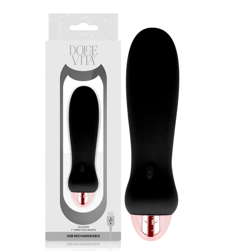 Minivibrátor Dolce Vita Five, dobíjecí, černý