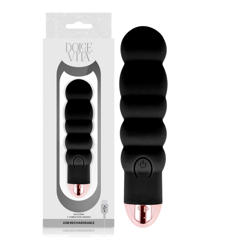 Dolce Vita Six, černý mini vibrátor