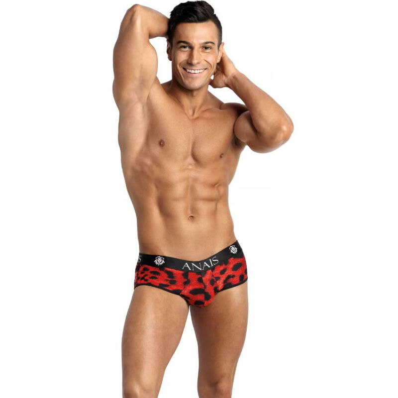 Sexy jockstrap s otevřeným zadkem, zvířecím potiskem a pohodlným mikrovláknem ANAIS