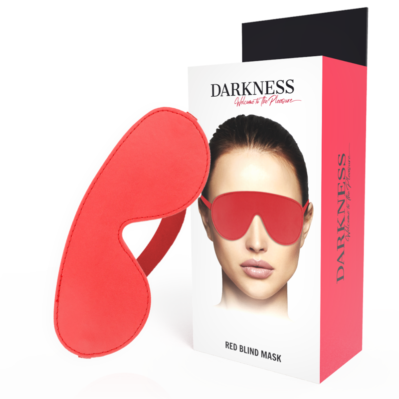 Červená škraboška DARKNESS BONDAGE z PVC