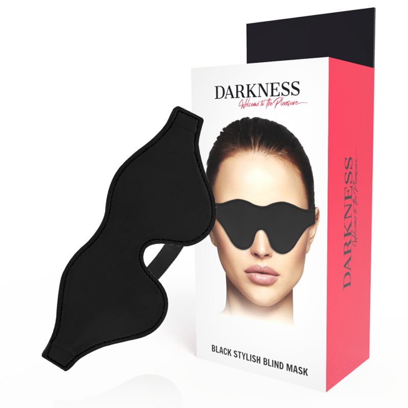 Černá maska na oči DARKNESS s nastavitelnou elastickou páskou