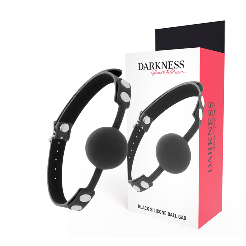 DARKNESS BONDAGE silikonový roubík s nastavitelnými koženými pásky