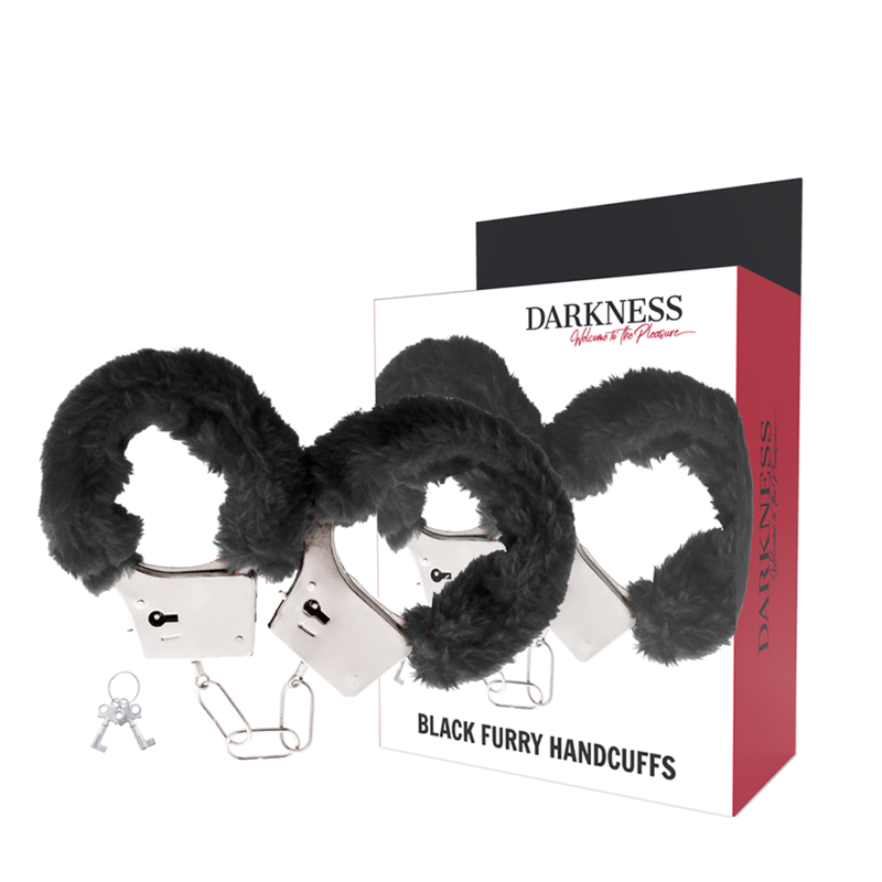 DARKNESS BONDAGE Kovová pouta na zápěstí s podšívkou