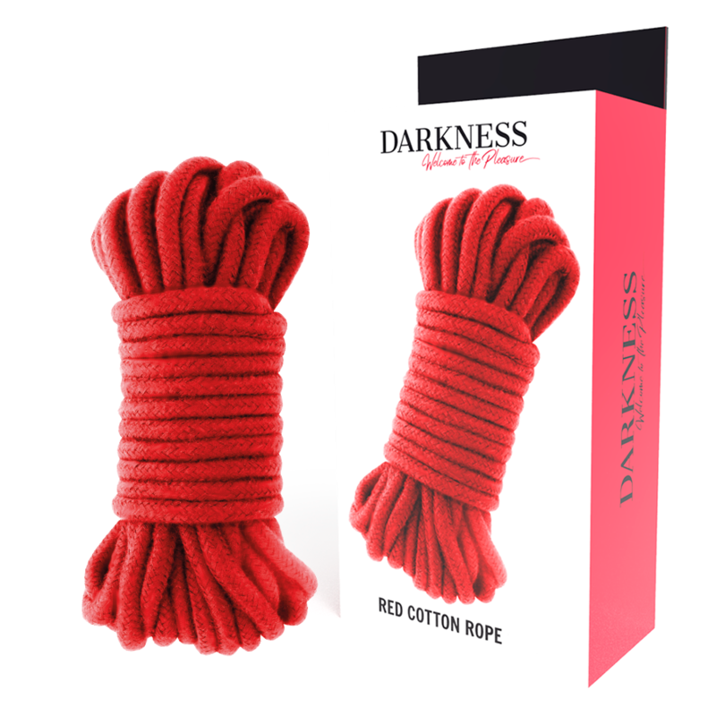 DARKNESS BONDAGE červené bavlněné lano na bondage