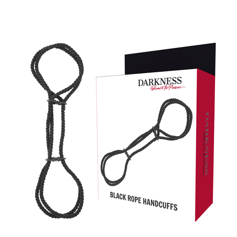DARKNESS provazová pouta z bavlněného lana na zápěstí nebo kotníky